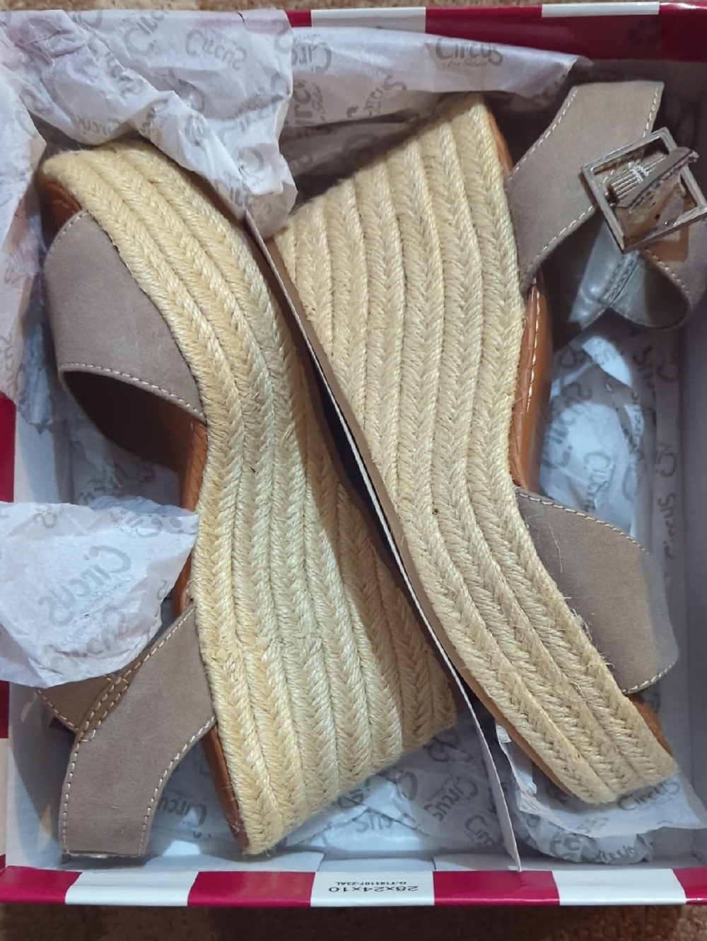 Circus by Sam Edelman Taupe Espadrille Platform Wedge Sandals